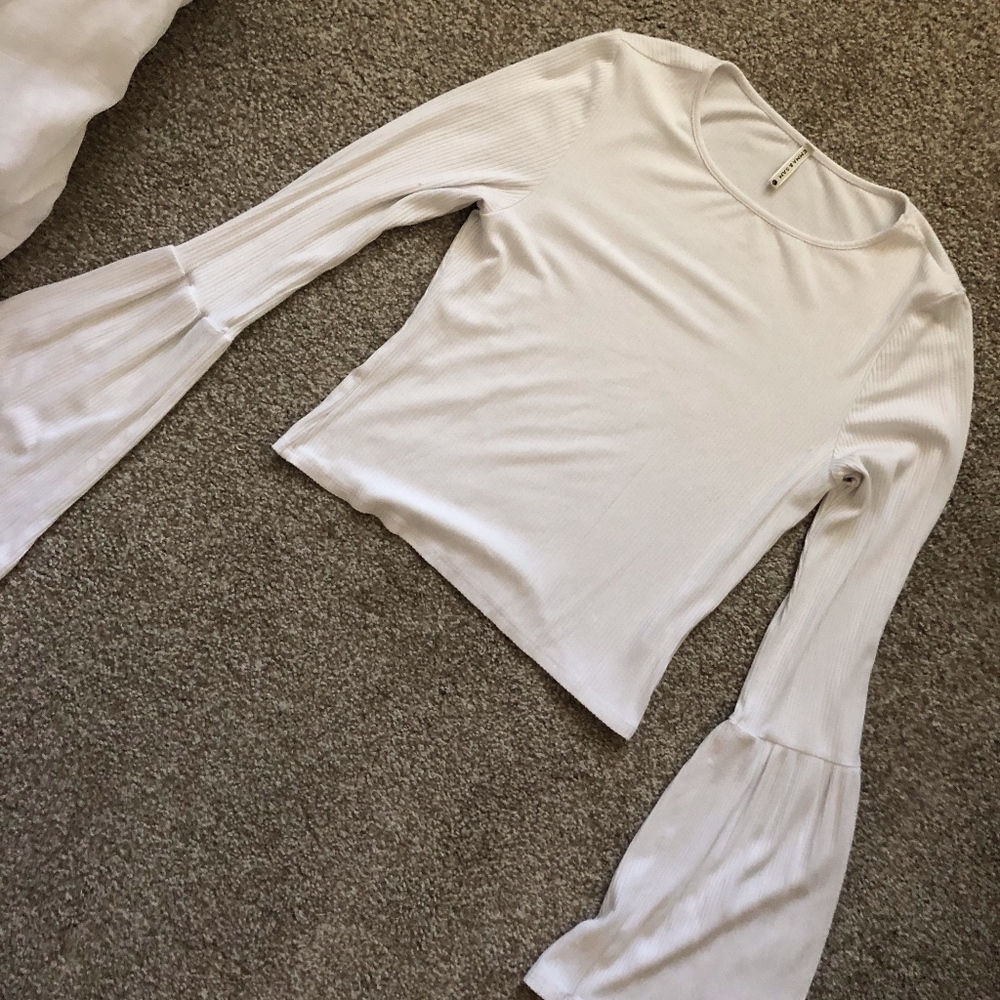 Emma and Sam LF White Long Sleeve Shirt